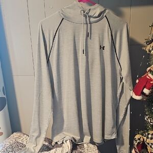Under Armour Light Gray Hoodie with Black Accents